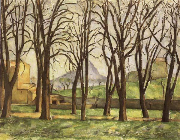 Paul Cezanne Chestnut Trees at the jas de Bouffan in Winter Sweden oil painting art